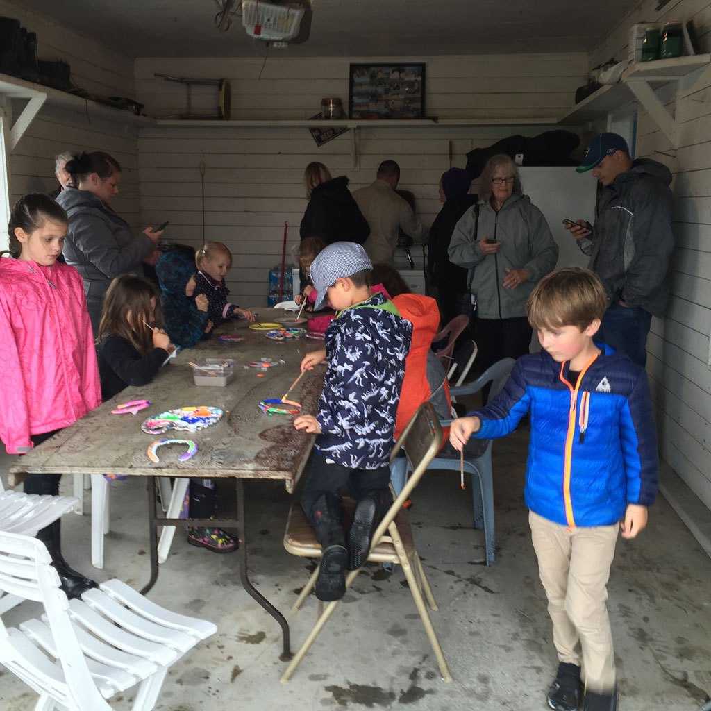 Child Painting Horseshot at Vancouver Horse Party