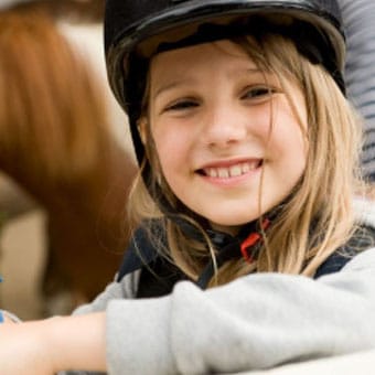 Vancouver Horseback Riding Happy Child at Pony Birthday Party